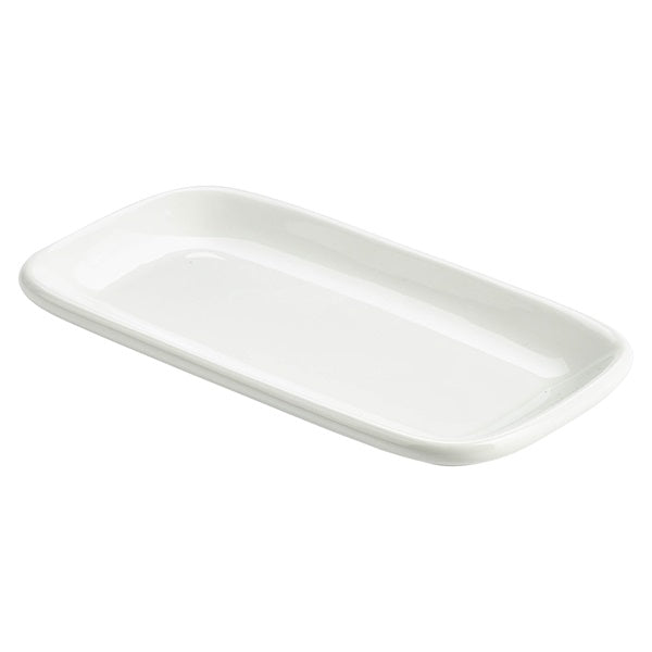 Royal Genware Rectangular Rounded Edge Plate 19.5 x 10cm (Pack of 6)