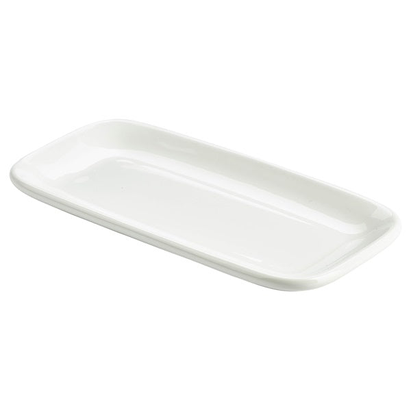 Royal Genware Rectangular Rounded Edge Plate 25 x 13cm (Pack of 6)