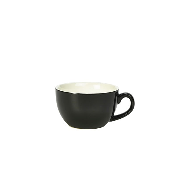 Royal Genware Bowl Shaped Cup 25cl Black (Pack of 6)