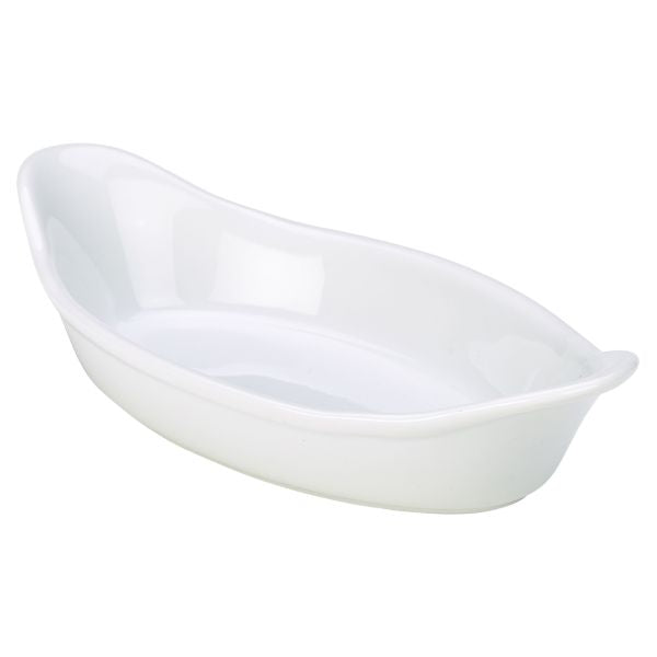 Royal Genware Oval Eared Dish 22cm White (Pack of 4)