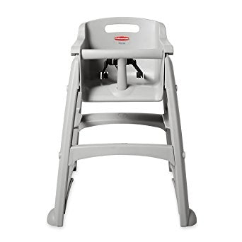 RUBBERMAID STURDY STACKING HIGH CHAIR PLATINUM