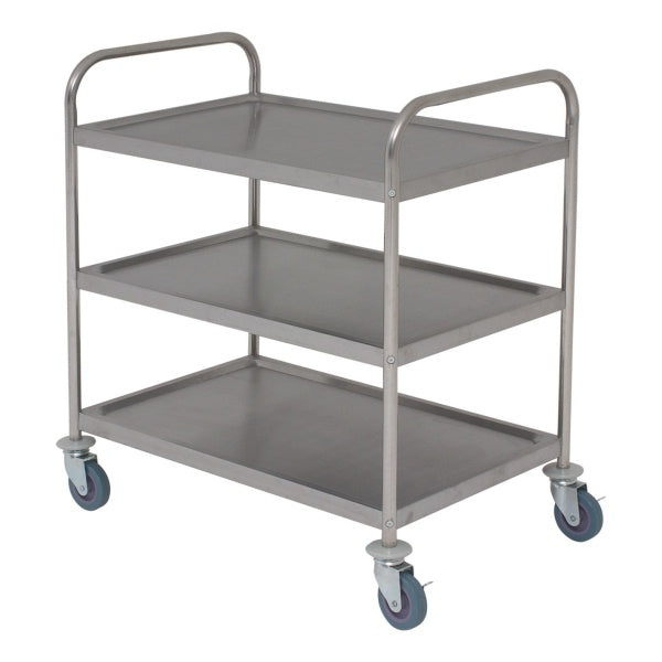Stainless Steel Clearing Trolley 3 Shelves