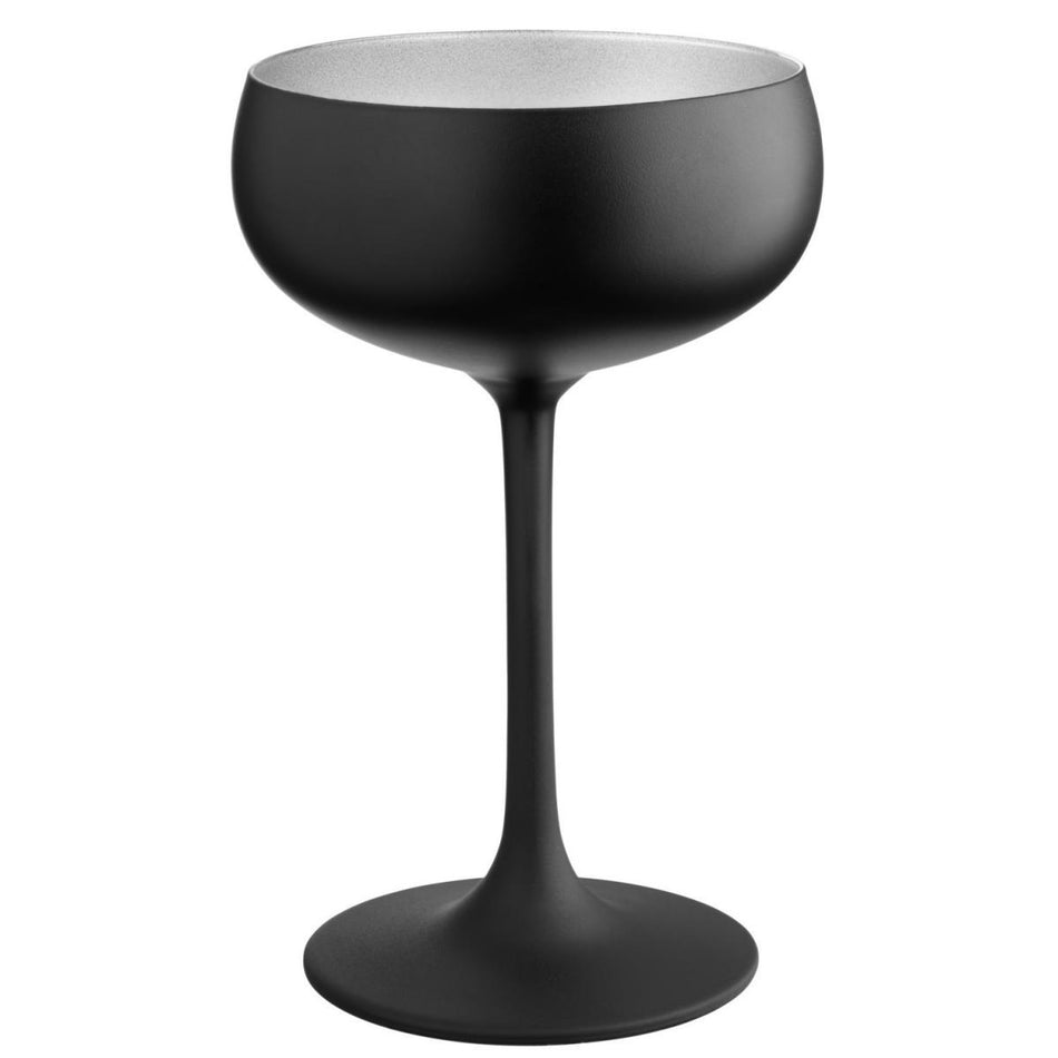 Joleen Cocktail Coupe 22cl black / silver; (pack of  6)
