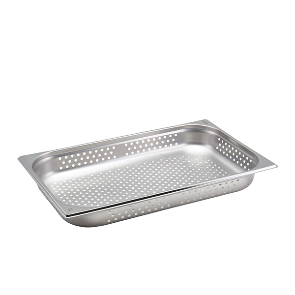 Perforated Stainless Steel Gastronorm Pan  FULL SIZE - 65mm Deep