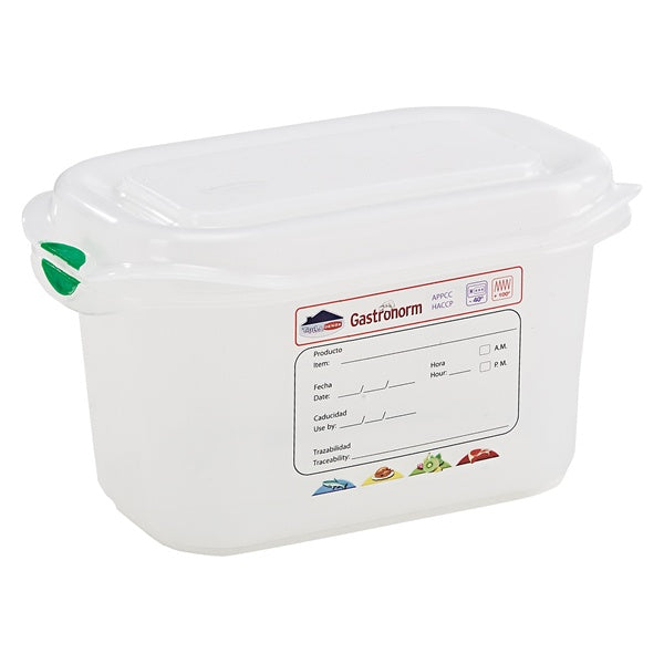Gastronorm Storage Container 1/9 100mm Deep 1L (Pack of 6)