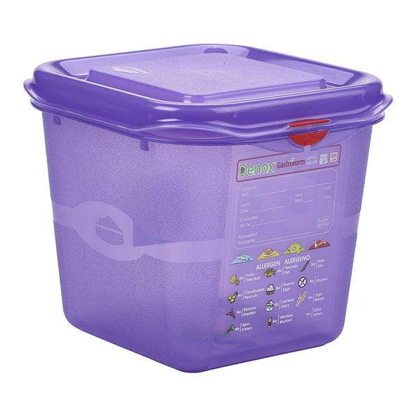 Allergen Gastronorm Storage Container 1/6 150mm Deep 2.6L (Pack of 6)