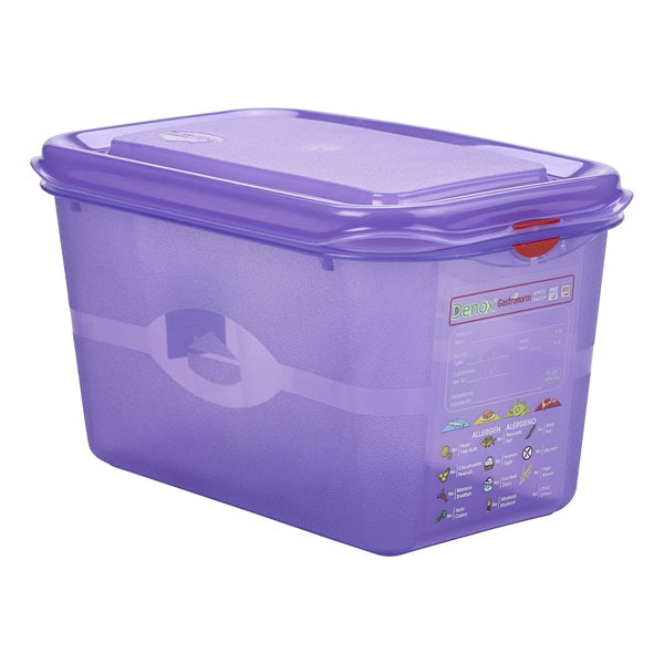 Allergen Gastronorm Storage Container 1/4 150mm Deep 4.3L (Pack of 6)