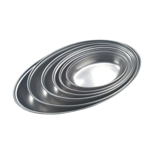 Stainless Steel  Oval Veg Dish 9"  (11261)