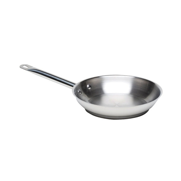 Genware Stainless Steel Frying Pan (No Lid) 28cm Dia 5.5cm High
