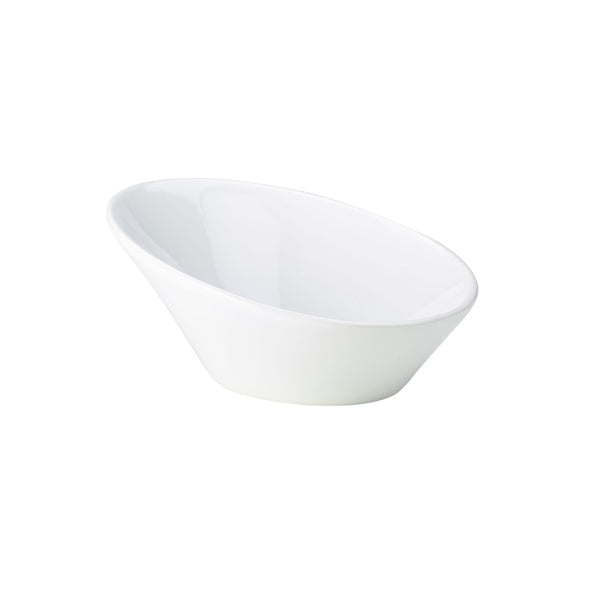 Genware Porcelain Oval Sloping Bowl 16cm/6.25" (Pack of 6)