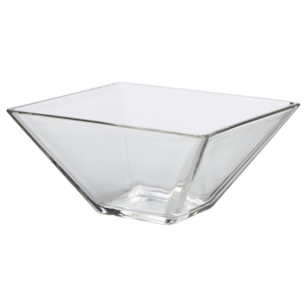 Square Glass Bowl 20 x 8cm H (Pack of 6)