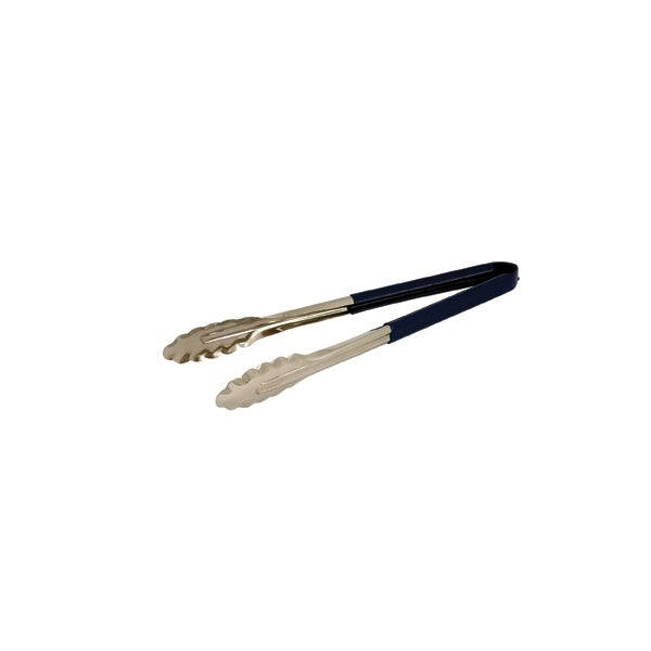 Genware Colour Coded Stainless Steel  Tong 23cm Blue