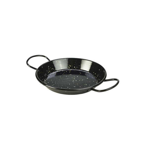 Black Enamel Miniature Paella Pan 15cm (Pack of 10)