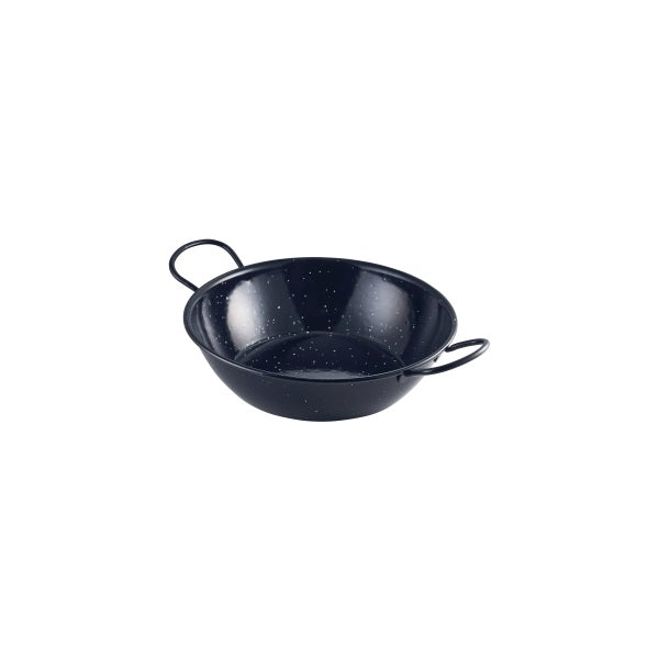 Black Enamel Dish 26cm (Pack of 6)
