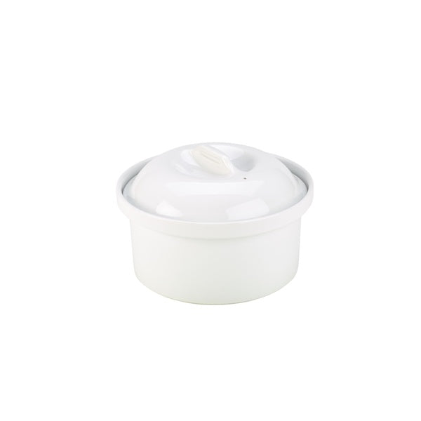 Royal Genware Round Casserole Dish 1.5L White (Pack of 4)