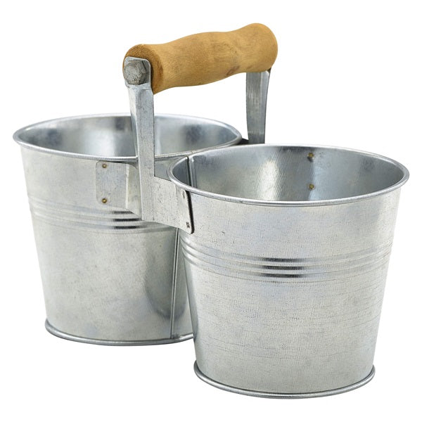 Galvanised Steel Combi Serving Buckets 10cm Ø