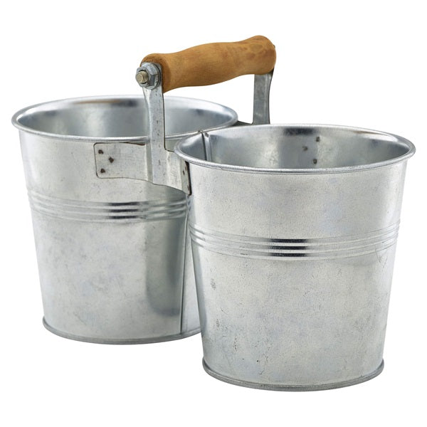 Galvanised Steel Combi Serving Buckets 12cm Ø