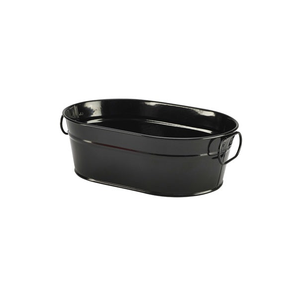 Galvanised Steel Serving Bucket Black 23 x 15 x 7cm