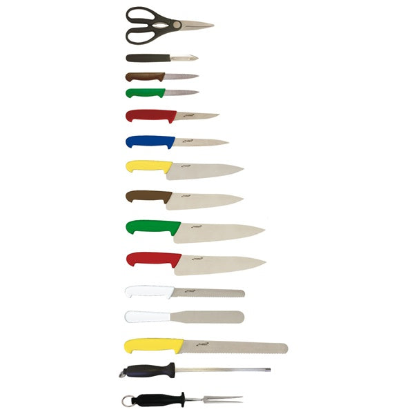 15 Piece Colour Coded Knife Set + Knife Case