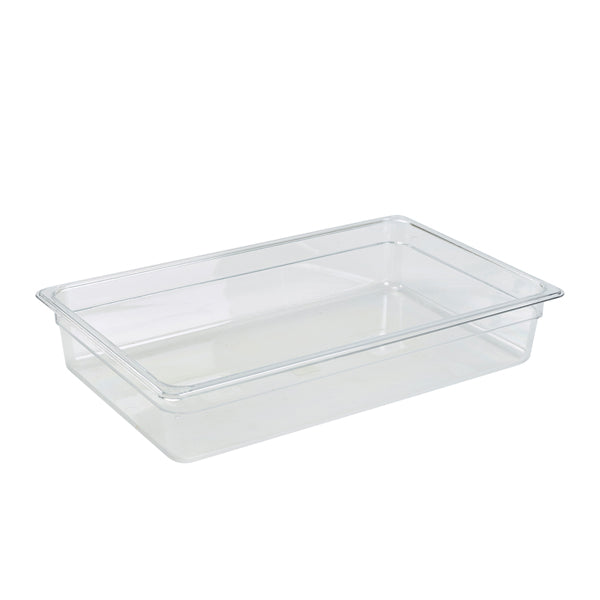 Polycarbonate Gatronorm Pan Full Size 1/1 100mm Clear