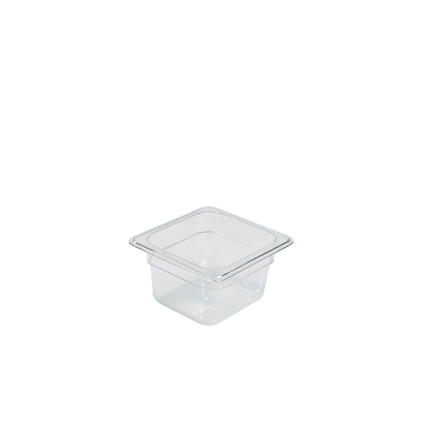1/6 -Polycarbonate Gastronorm Pan 100mm Clear