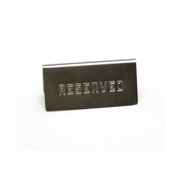Stainless Steel  Table Sign"Reserved" 15 X 5cm