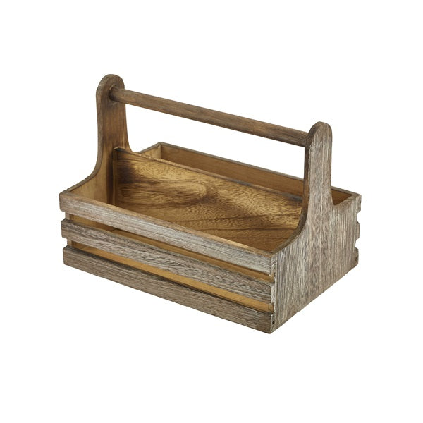 Rustic Wooden Table Caddy