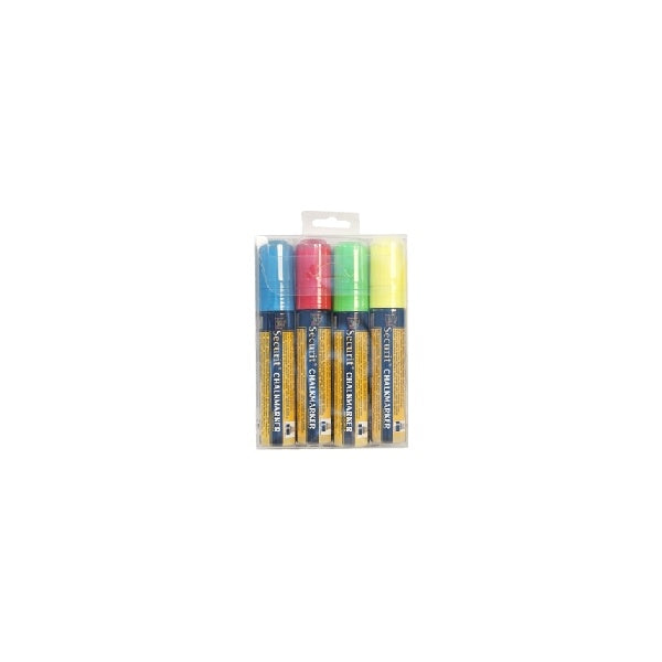 Chalkmarkers 4 Colour Pack (R,G,Y,Bl) Large