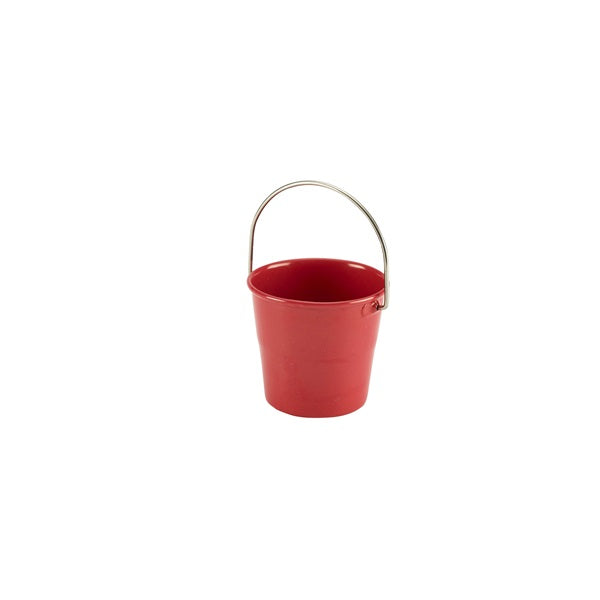 Stainless Steel Miniature Bucket Red (Pack of 24)