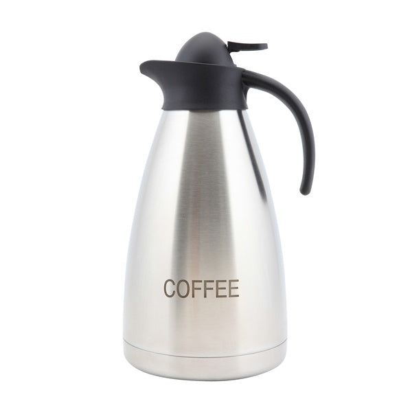 Coffee Inscribed Stainless Steel Contemporary Vac. Jug