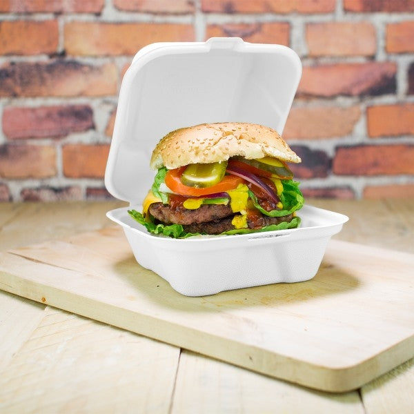 Vegware 6in Bagasse Burger Box